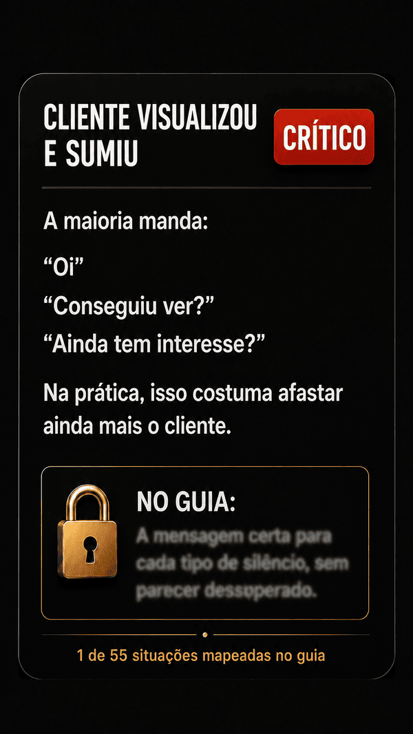 Cliente visualizou e sumiu